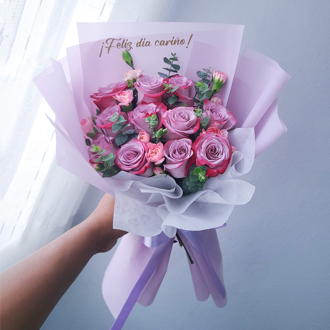 RAMO 12 ROSAS LILAS