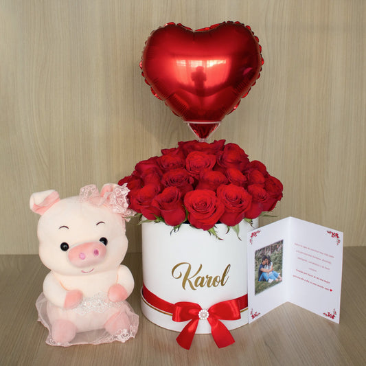 BOX 30 ROSAS + CERDITA