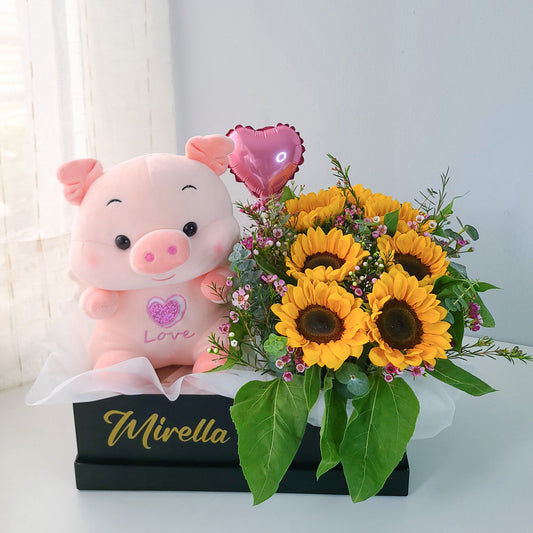 GIRASOLES CON CERDITA