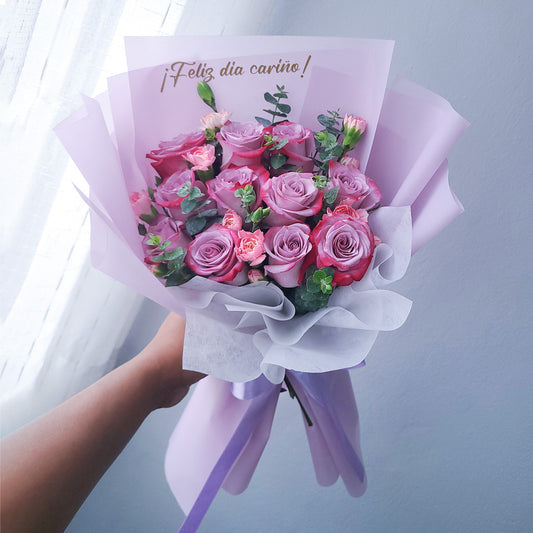 RAMO 12 ROSAS LILAS
